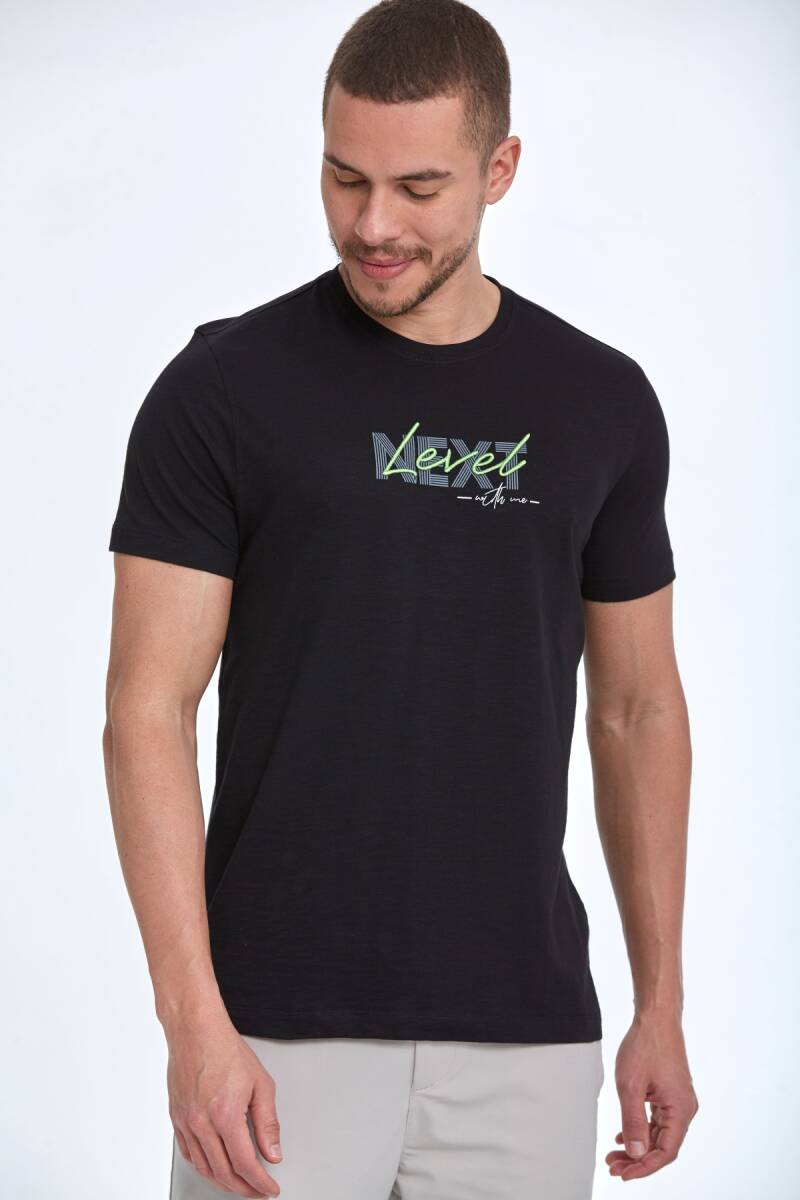 Fair Printed Men's T-Shirt Black - 1