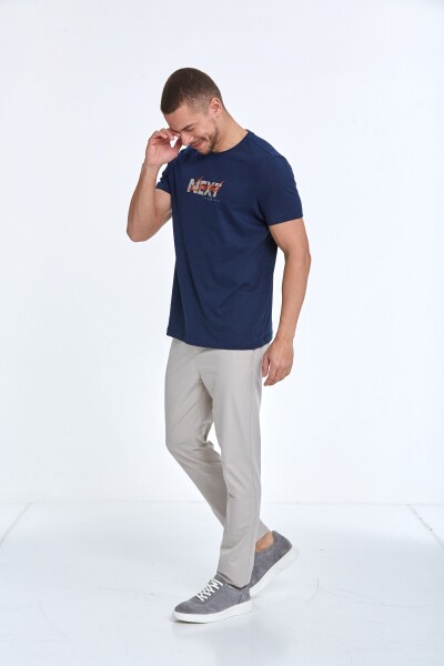 Fair Printed Men's T-Shirt Navy Blue - 3