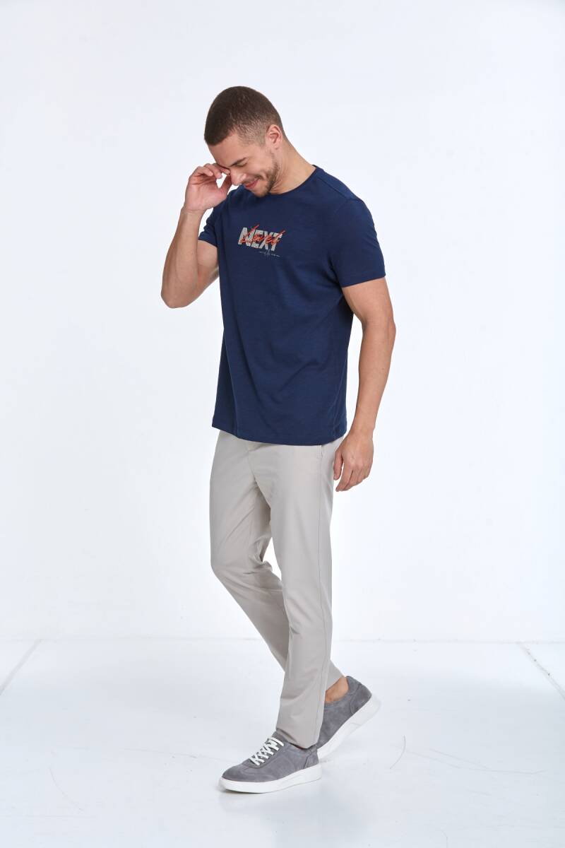 Fair Printed Men's T-Shirt Navy Blue - 3