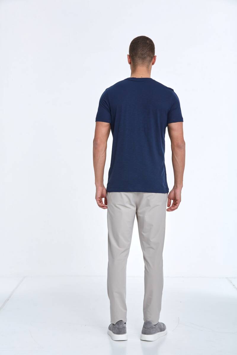 Fair Printed Men's T-Shirt Navy Blue - 5
