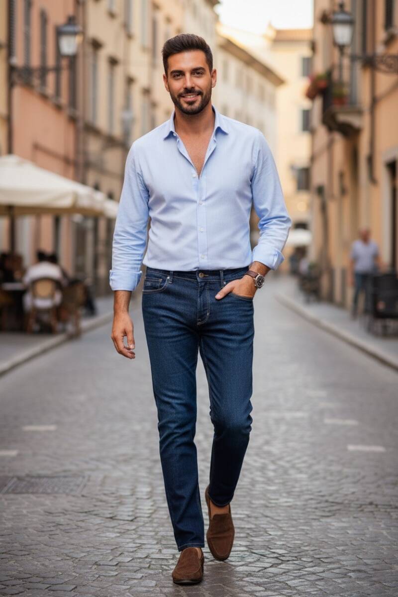 Felipe Regular Cut Jeans Navy Blue - 1