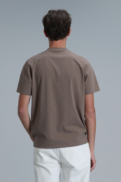 Felıx Modern Grafik T-Shirt Deve Tüyü - 6