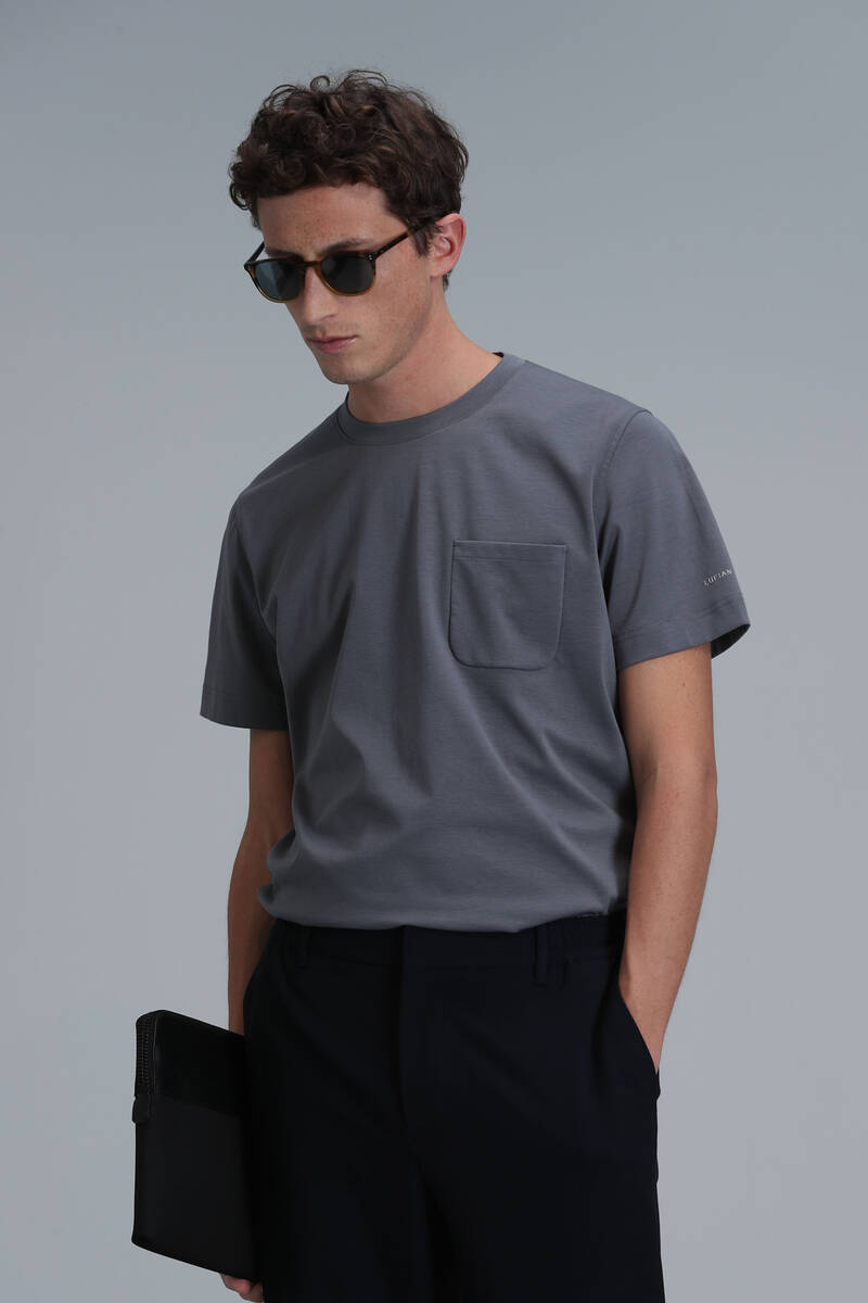 Felıx Modern Grafik T-Shirt Gri - 4