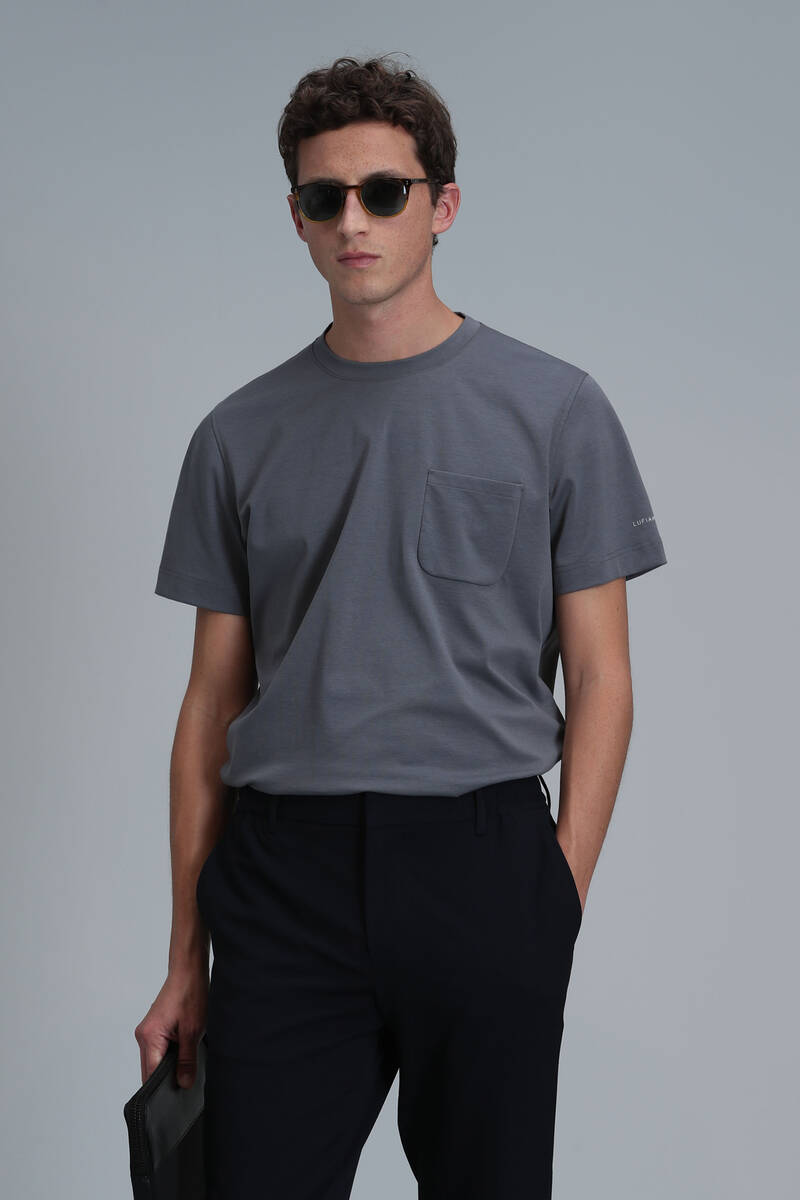 Felıx Modern Grafik T-Shirt Gri - 5