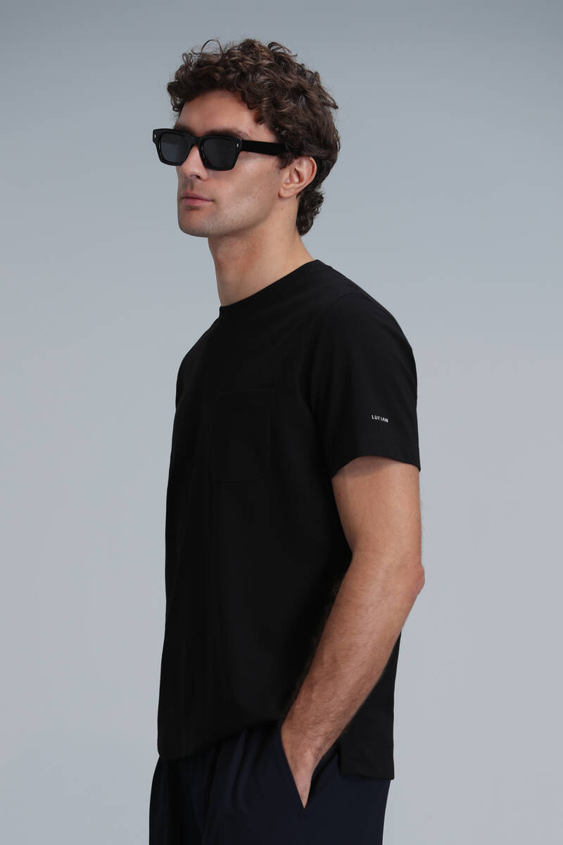 Felıx Modern Grafik T-Shirt Siyah - 5