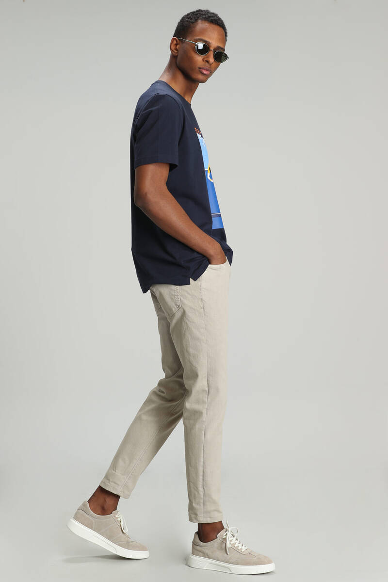 Fenza Modern Graphic T-Shirt Navy Blue - 5