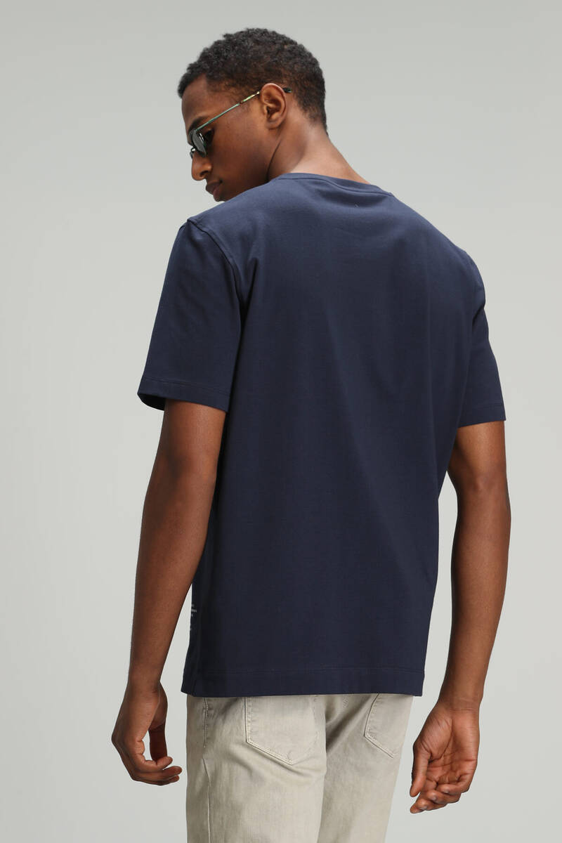 Fenza Modern Graphic T-Shirt Navy Blue - 6