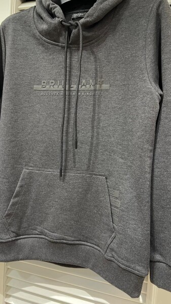 Fern Kapüşonlu Erkek Sweatshirt Antrasit 