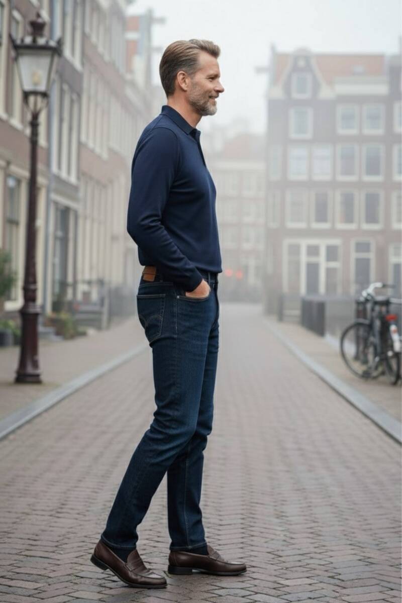 Florian Slim Fit Jeans Navy Blue - 4