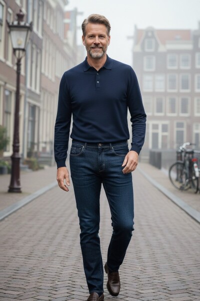 Florian Slim Fit Kot Pantolon Lacivert - 1