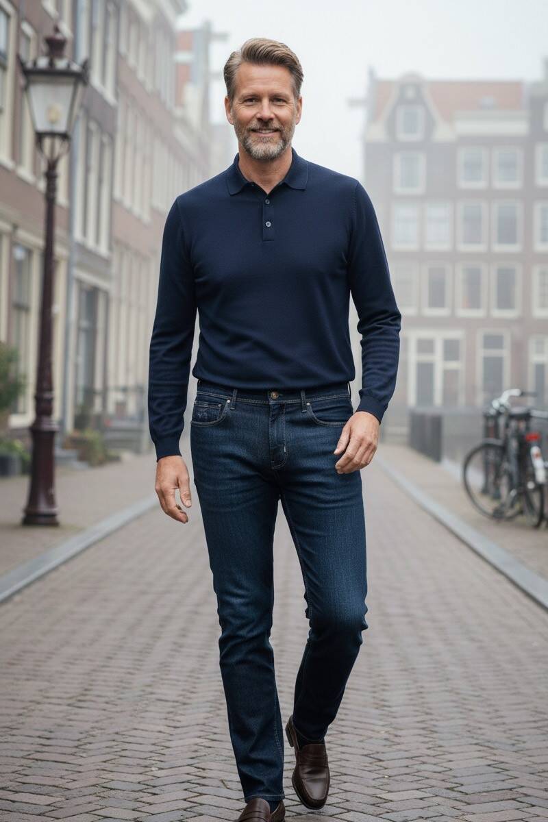 Florian Slim Fit Kot Pantolon Lacivert - 1