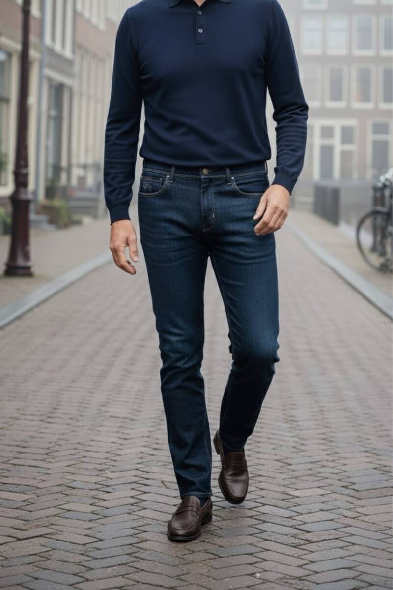 Florian Slim Fit Kot Pantolon Lacivert - 2