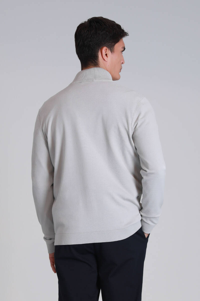 Force Erkek Hırka Açık Gri - 6