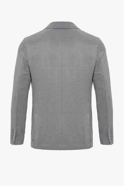 Frances Gri Renk Ketenli Blazer Ceket - 5