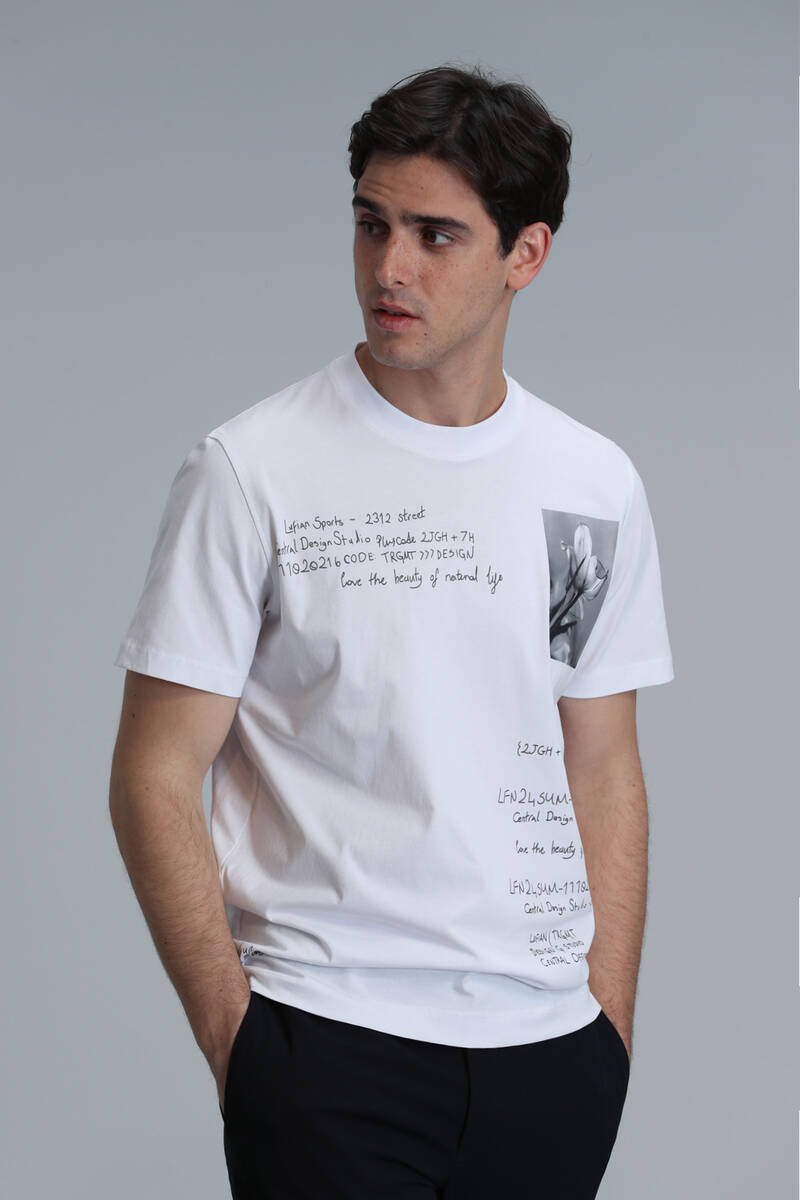 Fred Modern Graphic T-Shirt White - 5