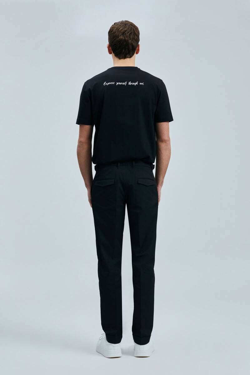 Funky Modern Grafik T- Shirt Siyah - 6