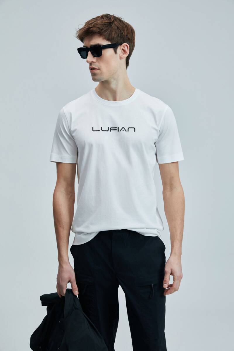Fusıon Modern Grafik T- Shirt Beyaz - 2