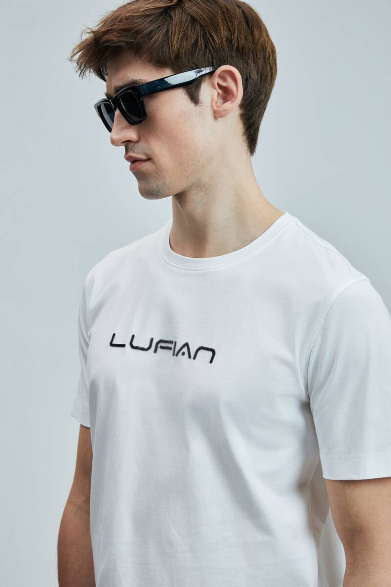 Fusıon Modern Grafik T- Shirt Beyaz - 3