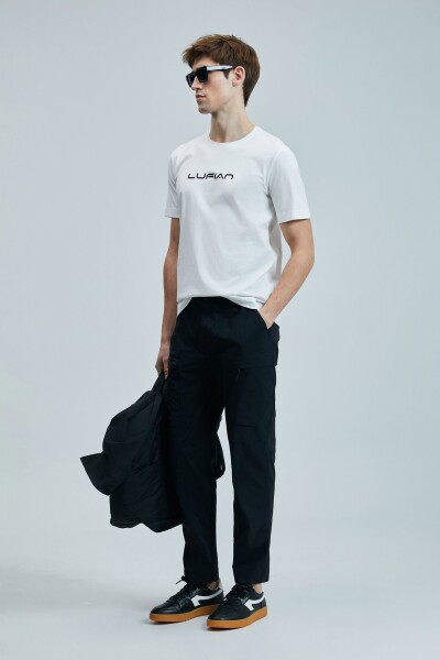 Fusıon Modern Grafik T- Shirt Beyaz - 4