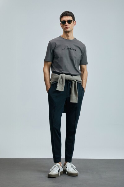 Fusıon Modern Grafik T- Shirt Kahverengi - LUFIAN (1)