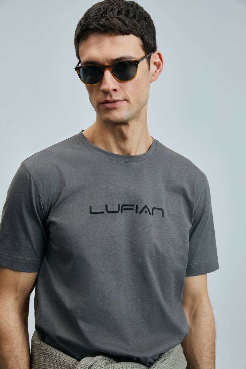 Fusıon Modern Grafik T- Shirt Kahverengi - 3