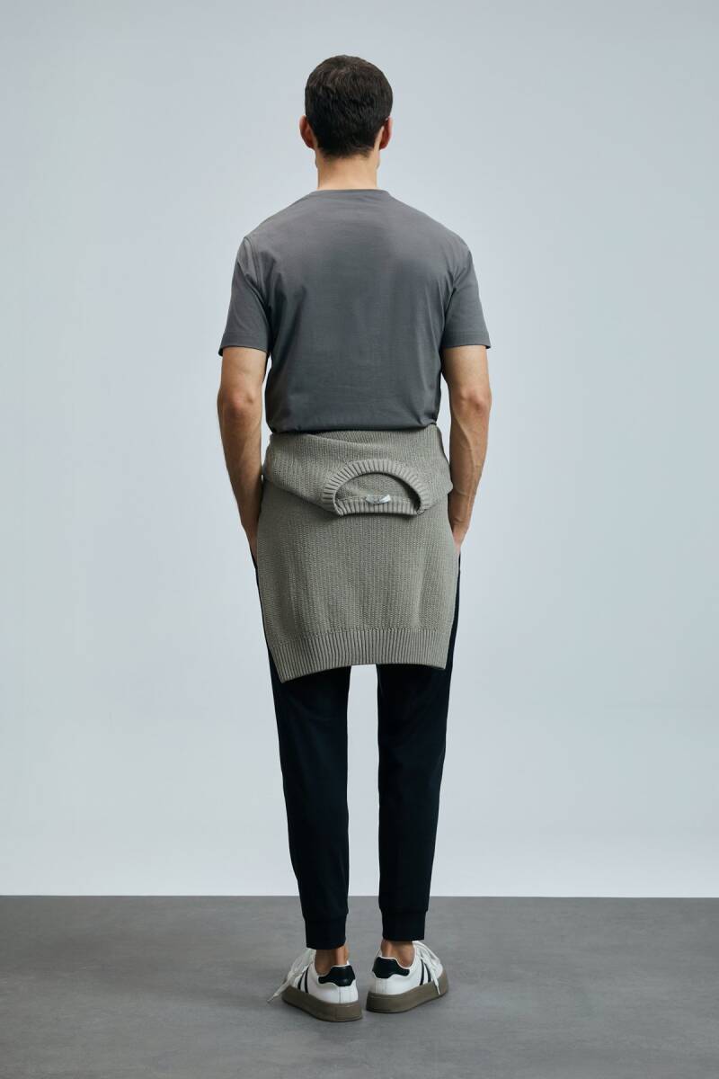 Fusıon Modern Grafik T- Shirt Kahverengi - 6