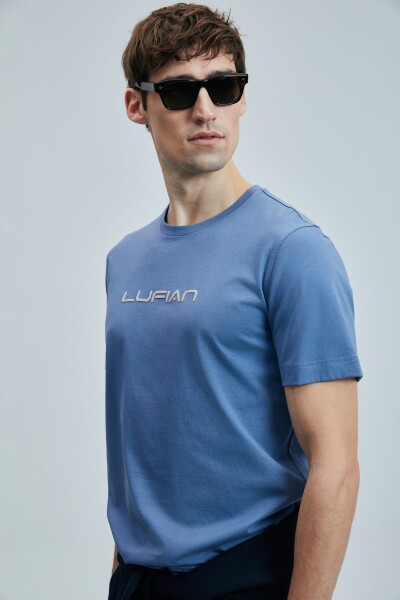 Fusıon Modern Grafik T- Shirt Koyu Lila - 3