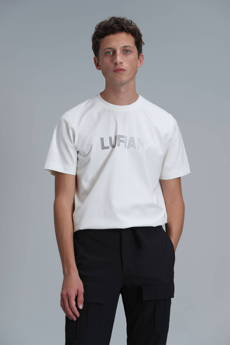 Белая футболка Benjamin's Modern с рисунком Off White - 1
