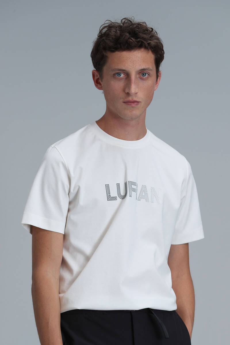 Белая футболка Benjamin's Modern с рисунком Off White - 3