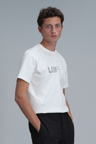 Белая футболка Benjamin's Modern с рисунком Off White - 5
