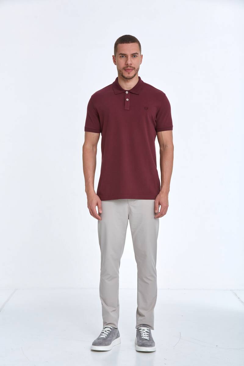 Мужская футболка Walker Polo бордовая красная - 2