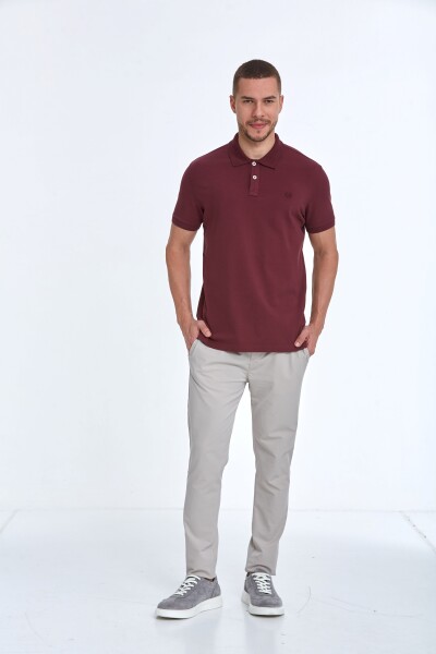 Мужская футболка Walker Polo бордовая красная - 3