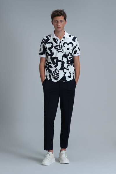 Мужская футболка-поло Lindon Smart Off White - 2