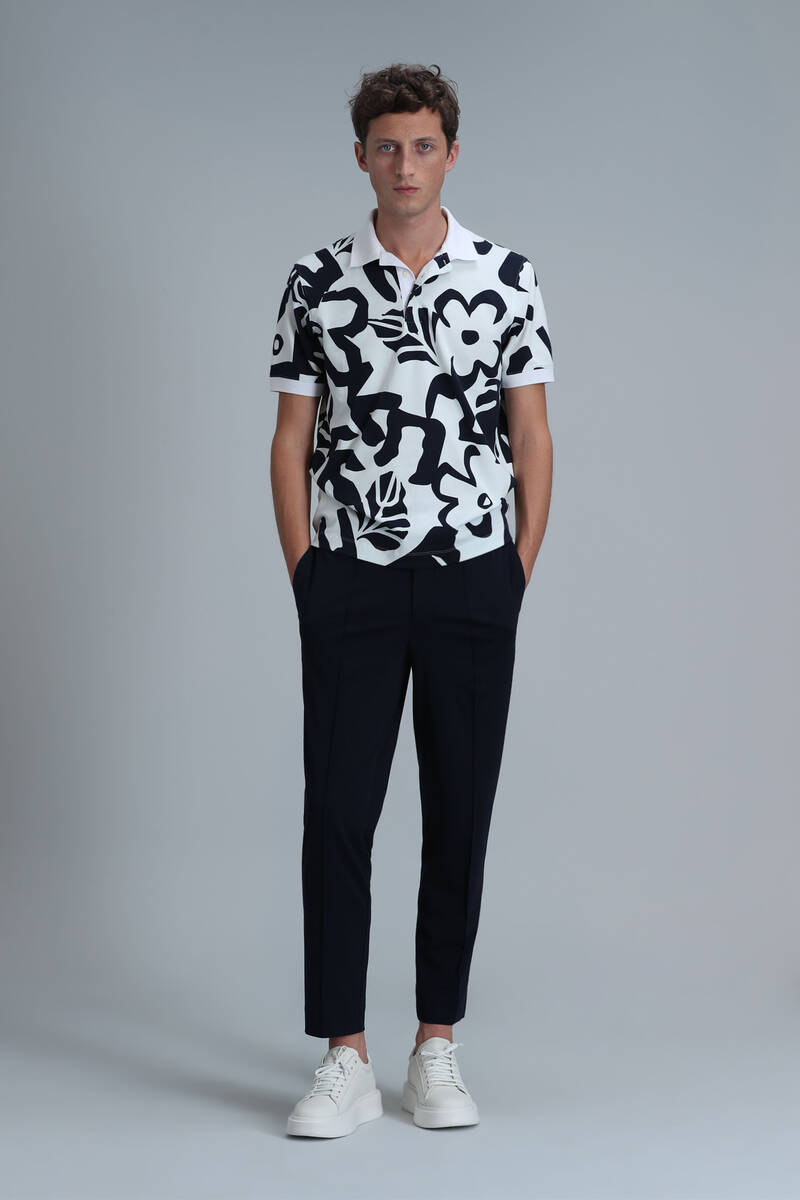 Мужская футболка-поло Lindon Smart Off White - 2