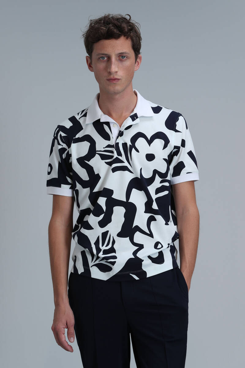 Мужская футболка-поло Lindon Smart Off White - 3