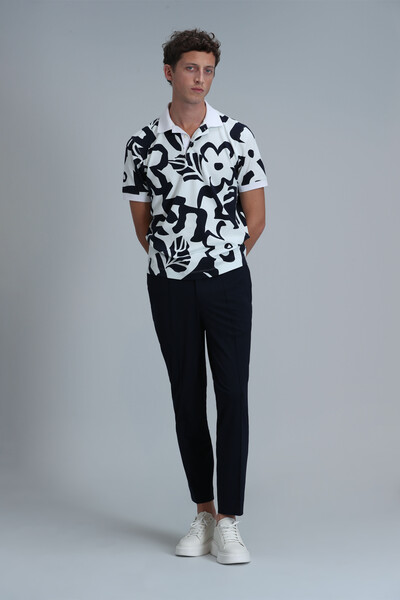 Мужская футболка-поло Lindon Smart Off White - 4
