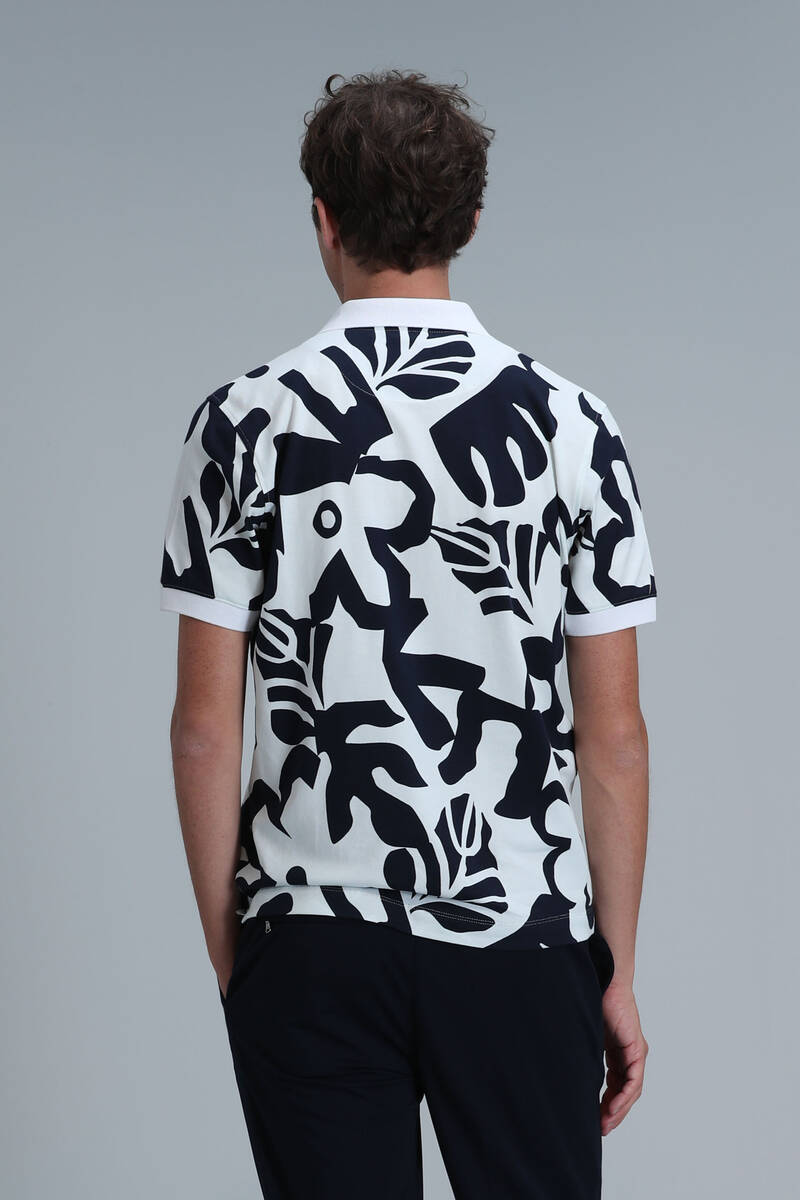 Мужская футболка-поло Lindon Smart Off White - 6