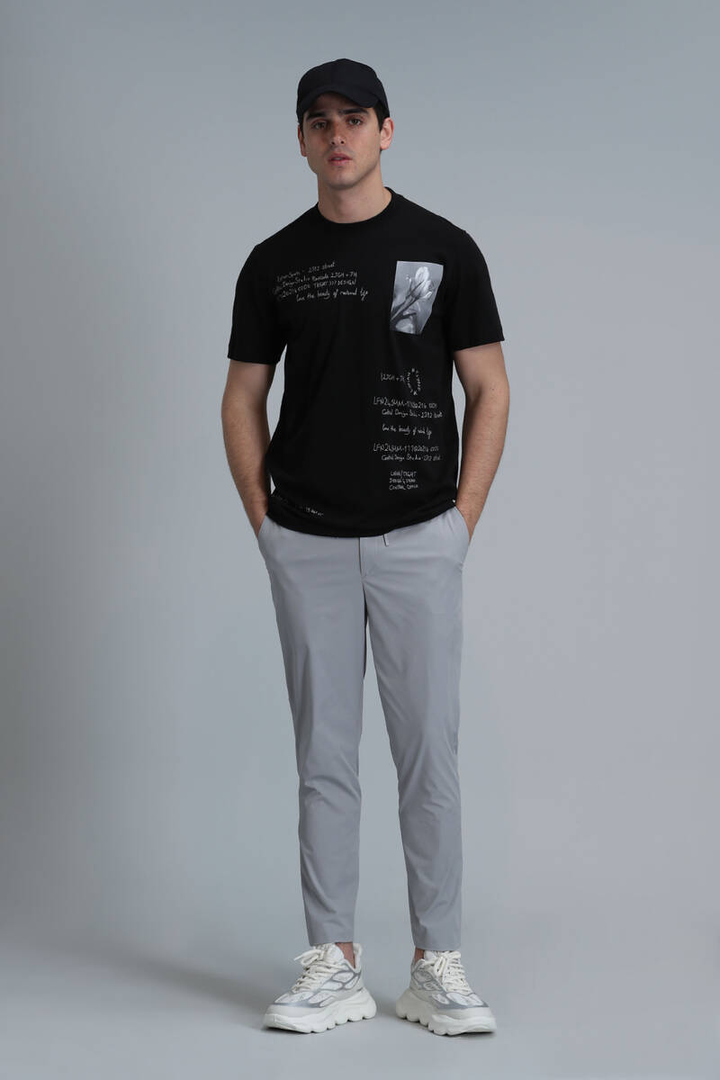 Футболка Fred Modern с рисунком, черная - 2