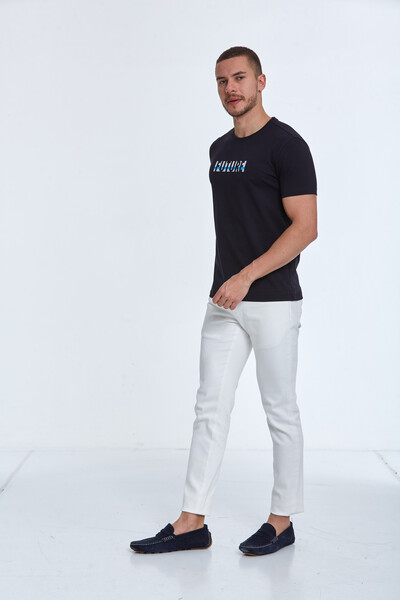 Future Baskılı Pamuklu Bisiklet Yaka Tişört - 10