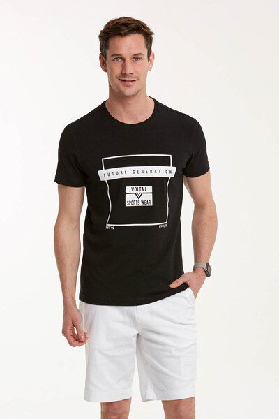 VOLTAJ - FUTURE GENERATION Printed Round Neck Men's T-Shirt