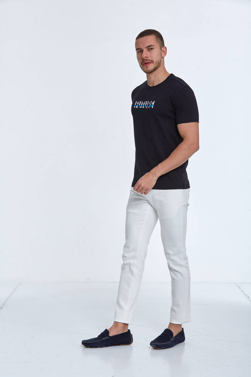 Future Printed Cotton Crew Neck T-Shirt - 10