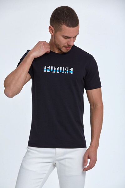 Future Printed Cotton Crew Neck T-Shirt - 8