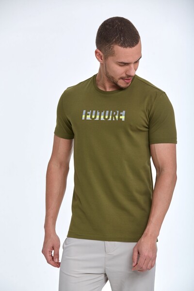Future Printed Cotton Crew Neck T-Shirt - VOLTAJ 