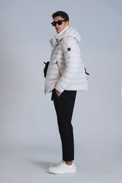 Gabriel Goose Down Men's Coat Stone - 4