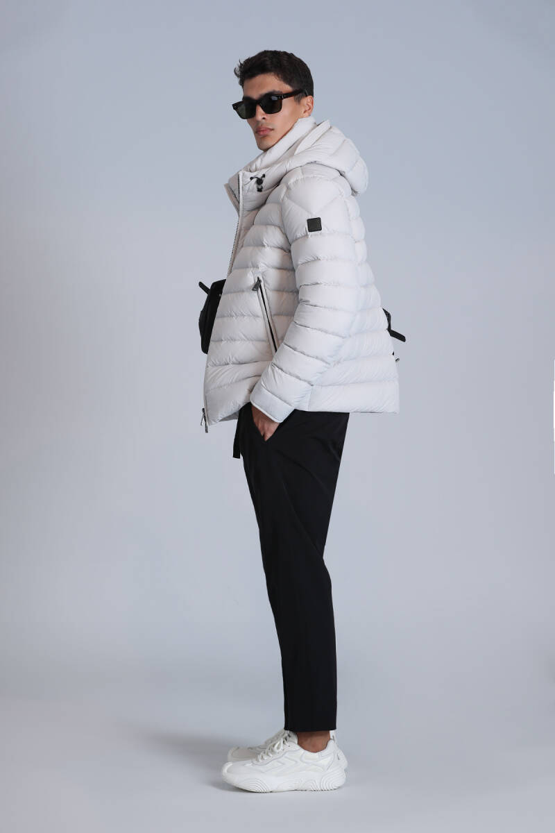 Gabriel Goose Down Men's Coat Stone - 4