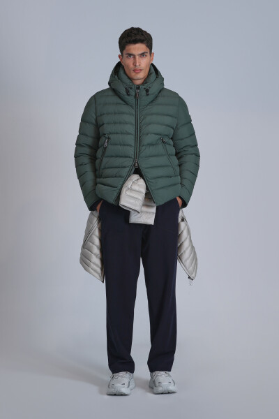 Gabriel Goose Down Men's Coat Green - LUFIAN (1)