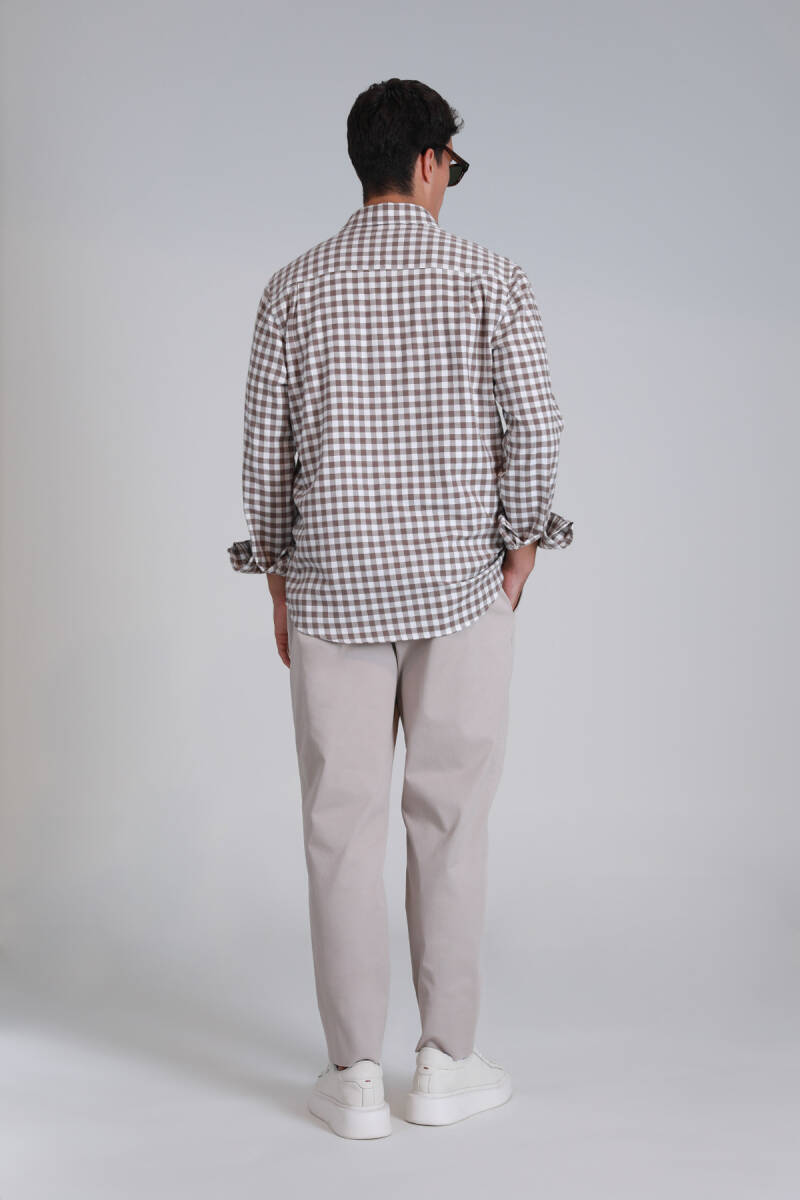 Gabriel Spor Erkek Chino Pantolon Slim Fit Taş - 6