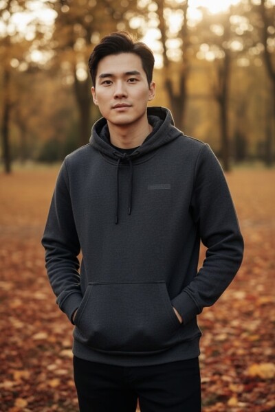 Gavi Hooded Men's Sweatshirt Anthracite - 2
