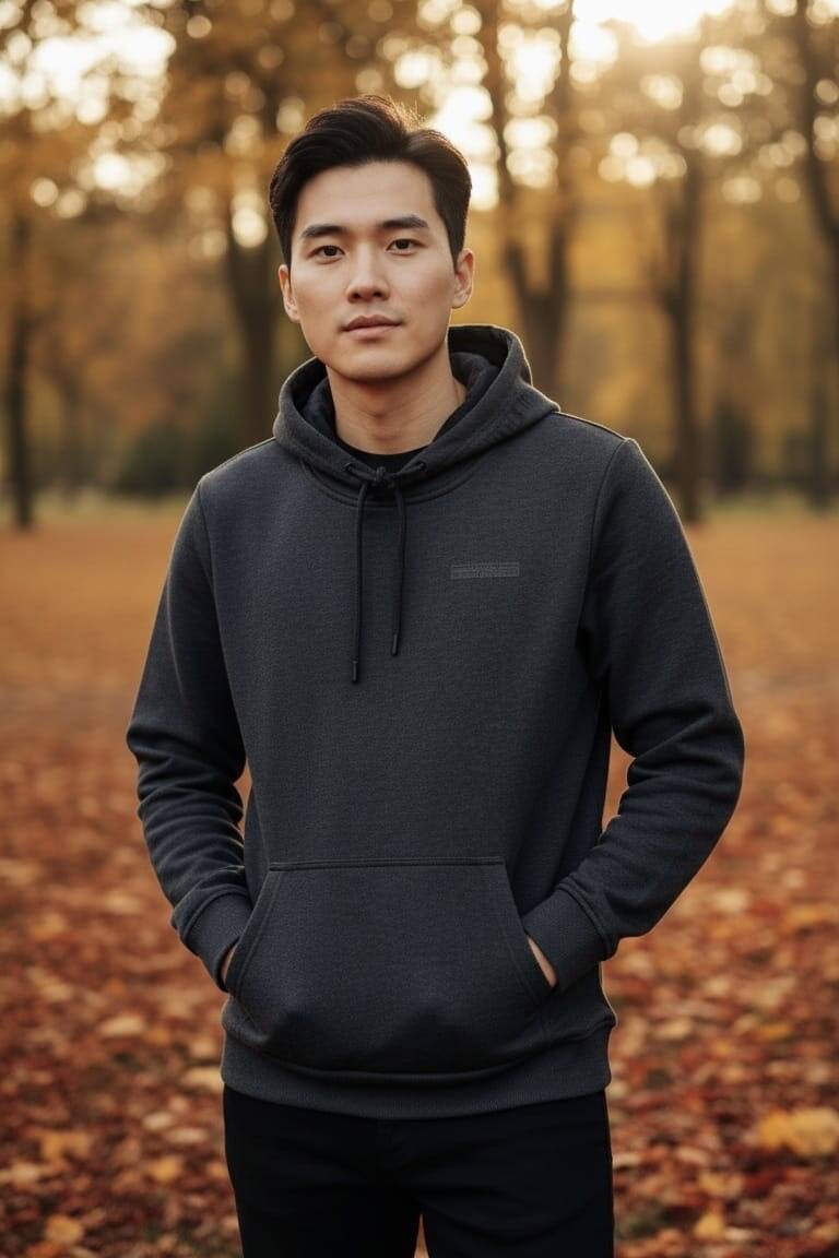 Gavi Hooded Men's Sweatshirt Anthracite - 2