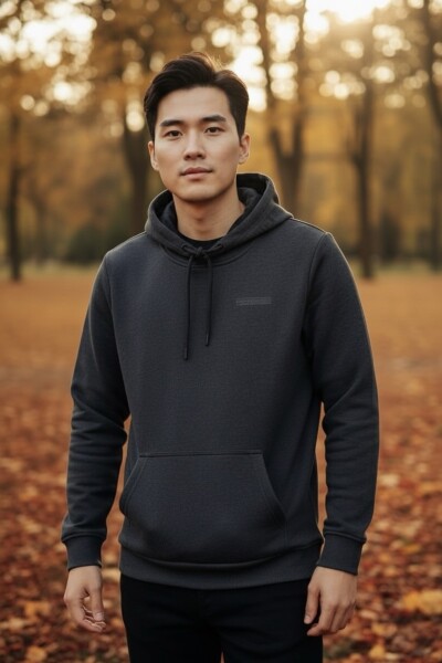 Gavi Hooded Men's Sweatshirt Anthracite - 1